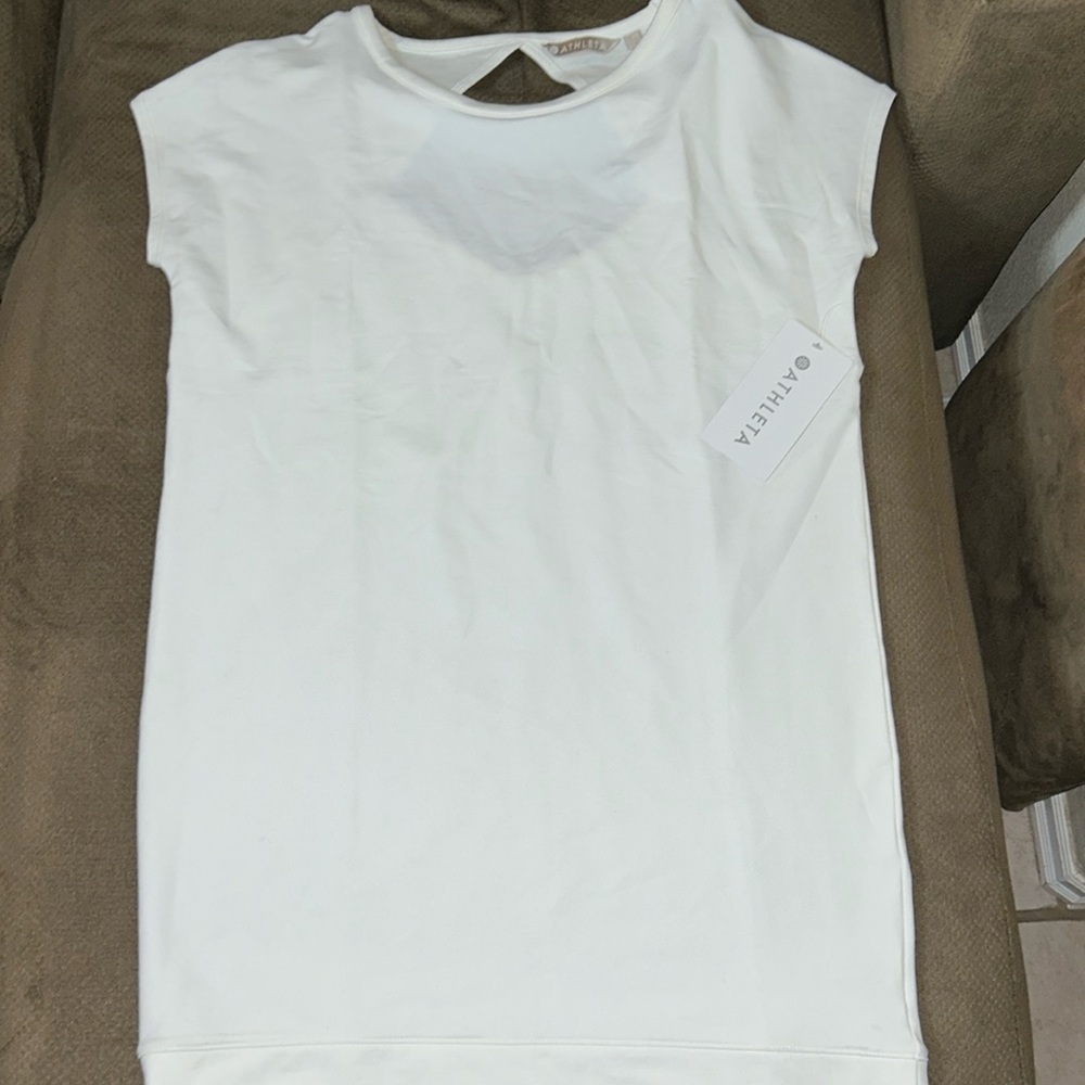 NWT Athleta Cocoon Dress white open back